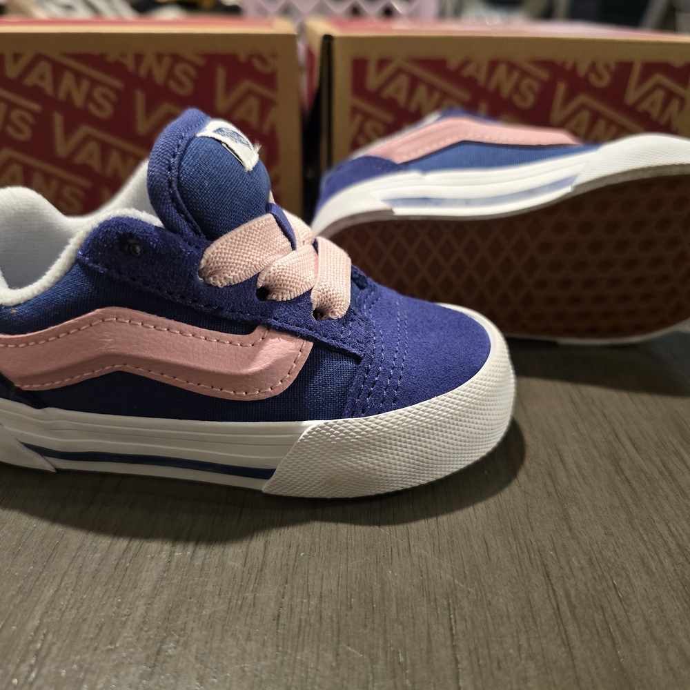 Vans Kids Blue and Pink Sneakers